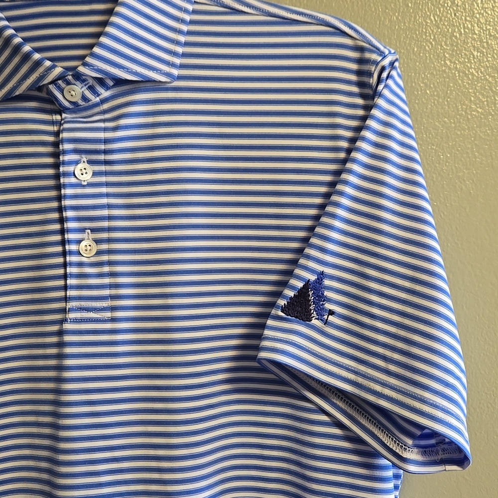 Holderness & Bourne Tailored Fit "The Barnes" Polo Fiji & White- Small - Picture 2 of 10